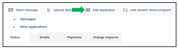 Application Portal - Add Application
