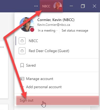 MS Teams Log Out